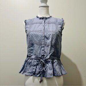 Calligraphie pretty top. Blue / purple color looks very dainty! Fits like XS